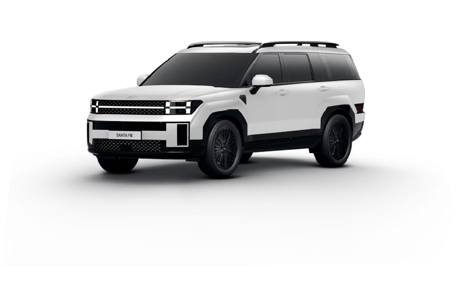 هيونداي سانتا في أبيض كريمي