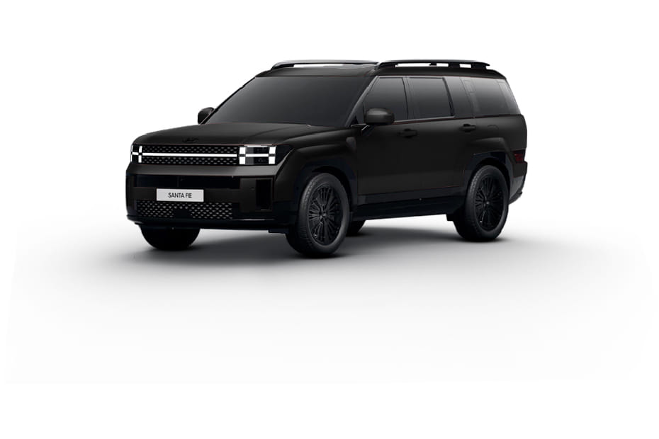 هيونداي سانتا في أسود مطلق معدني