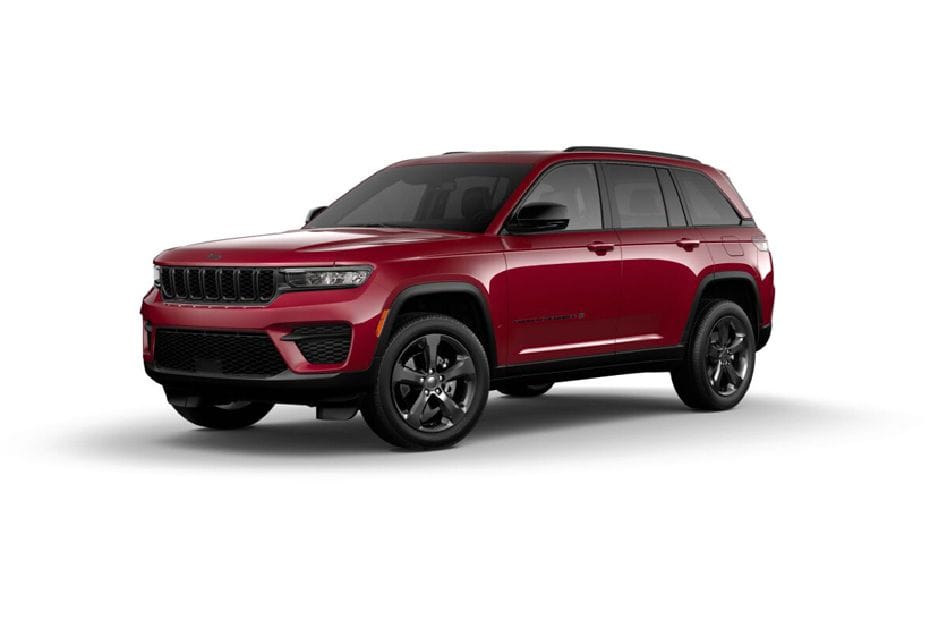 جيب جراند شيروكي أحمر مخملي