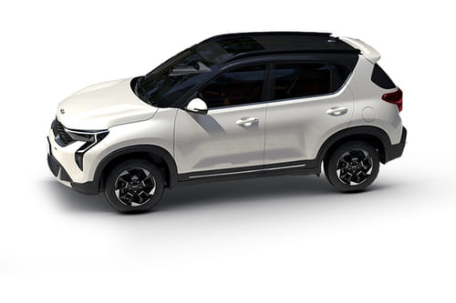 KIA Sonet White With Black Roof