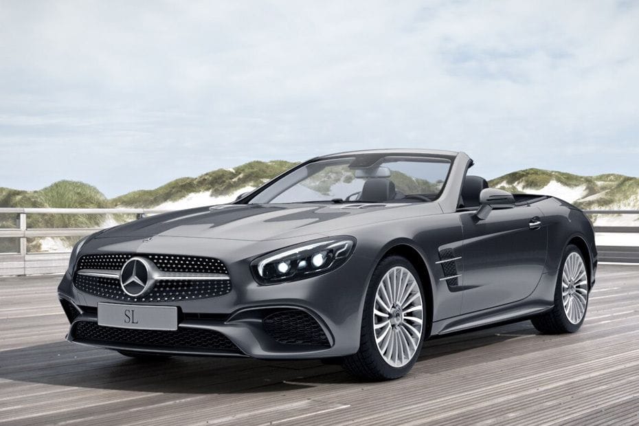 مرسيدس بنز الفئة أس أل رمادي قمر صناعي معدني