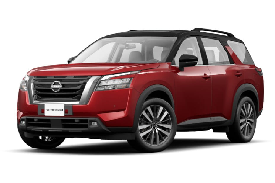 نيسان باثفايندر سكارليت أمبر تينت كوت ويذ سوبر بلاك روف