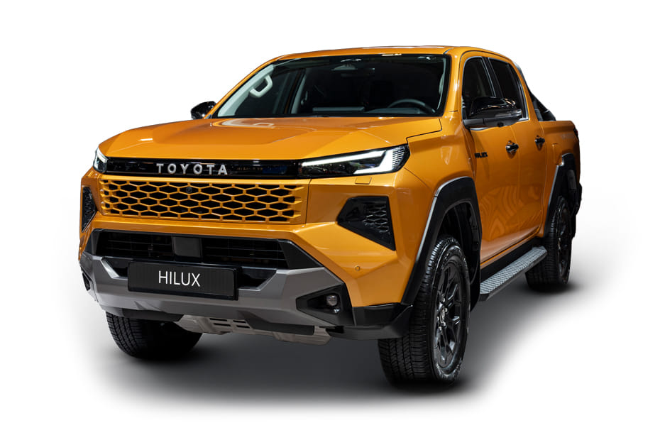 Toyota Hilux Hybrid Orange in Saudi Arabia