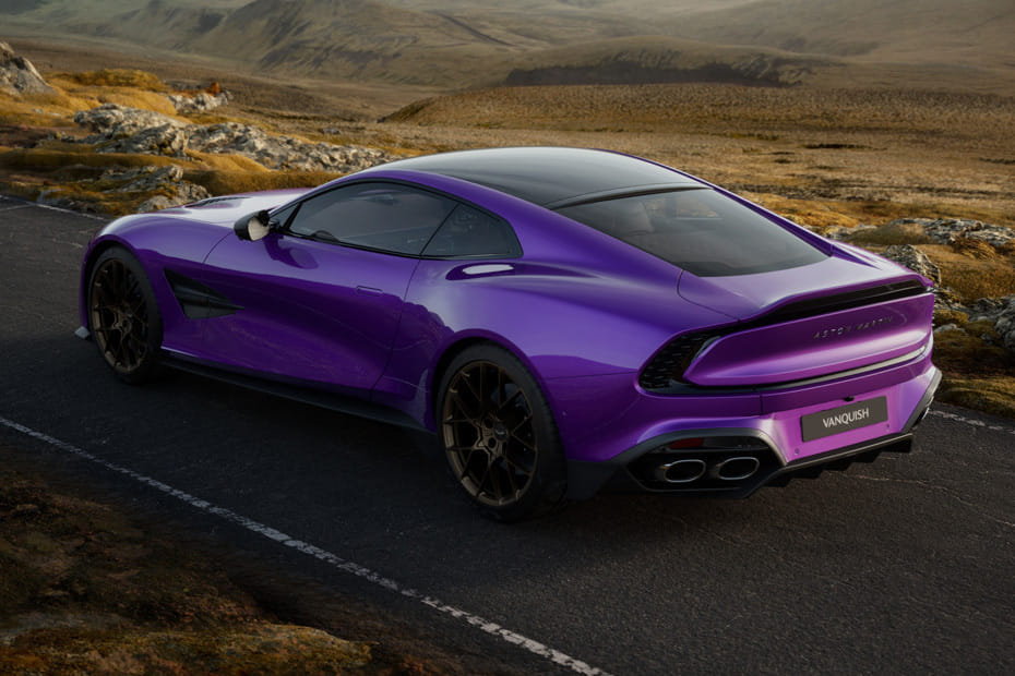 Rear Cross Side View of Aston Martin Vanquish