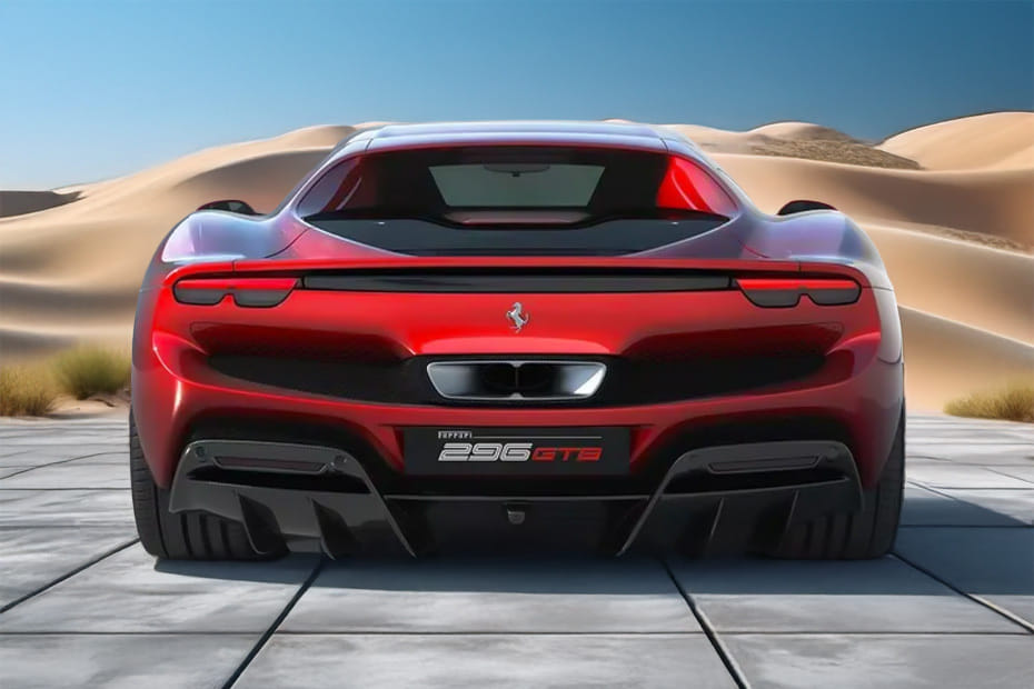 Full Rear View of فيراري 296 GTB