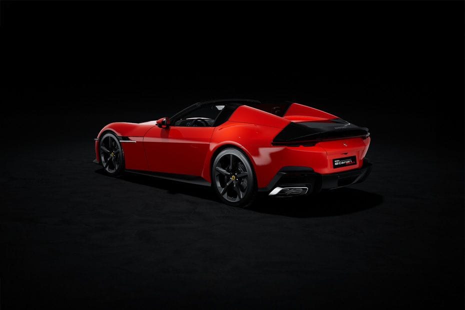 Rear Cross Side View of Ferrari 12 Cilindri  Spider