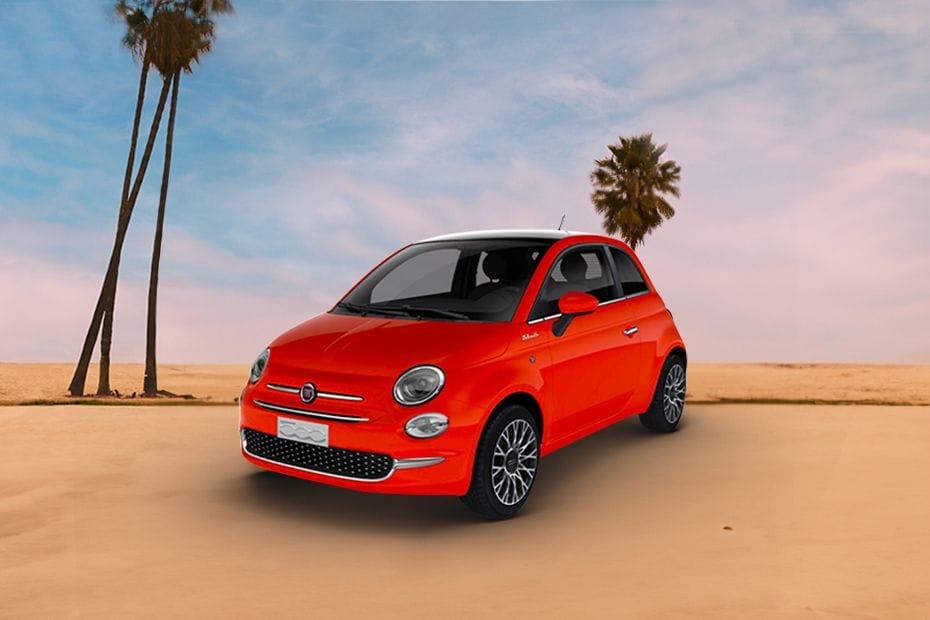 Fiat 500 Front Cross Side View in Saudi Arabia