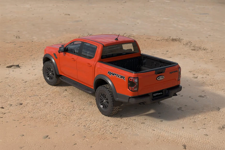Rear Cross Side View of Ford Ranger Raptor