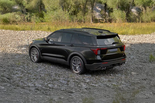 Rear Cross Side View of Ford Explorer ST