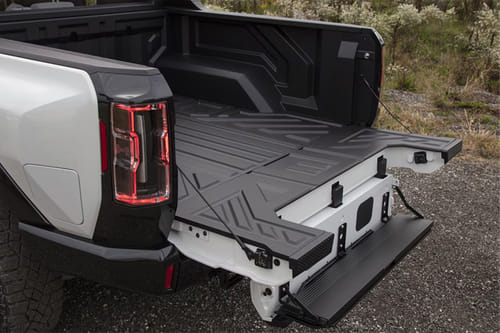 Trunk Open Closer View of Hummer EV Pickup