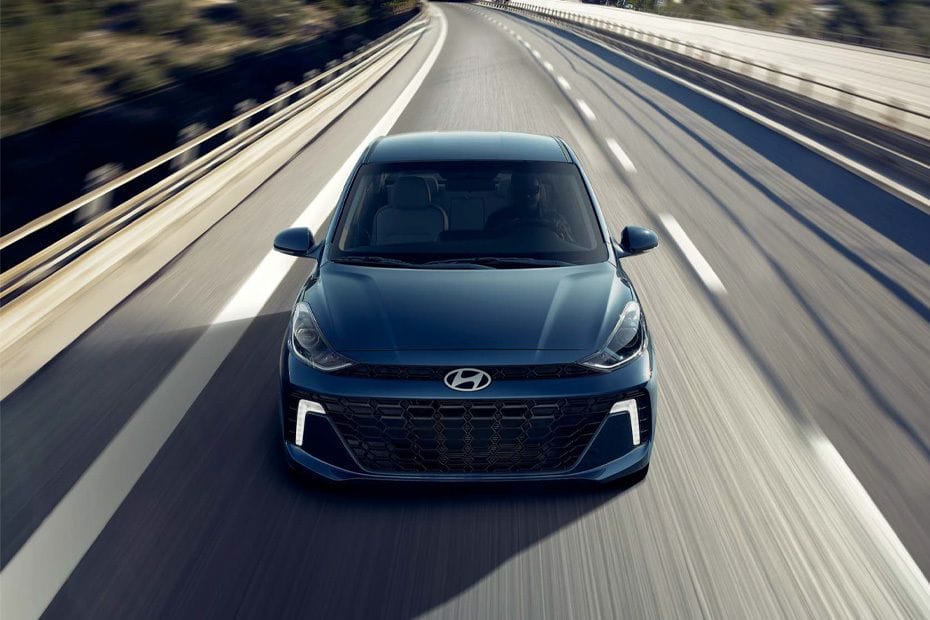 Hyundai Grand i10 Front Angle High View in Saudi Arabia