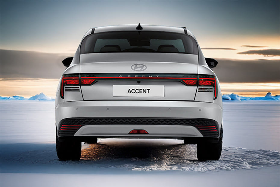 Full Rear View of Hyundai Accent