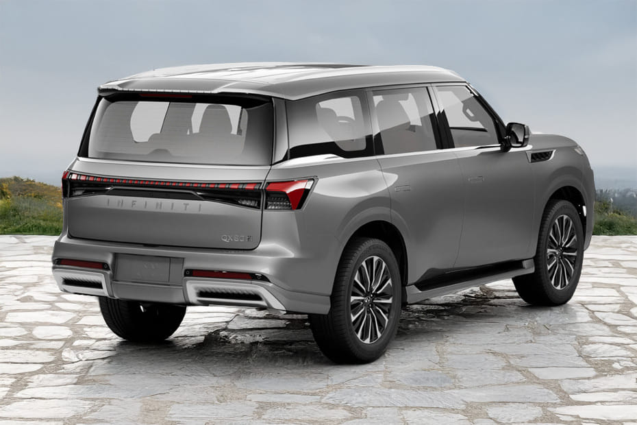 QX80 Rear angle view