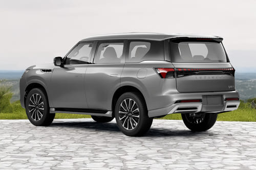 Rear Cross Side View of Infiniti QX80