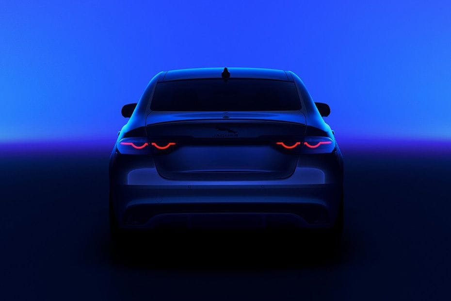 Full Rear View of Jaguar XF