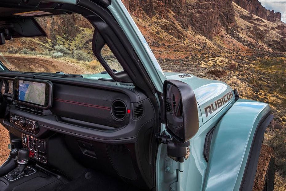 Jeep Wrangler Drivers Side Mirror Rear Angle