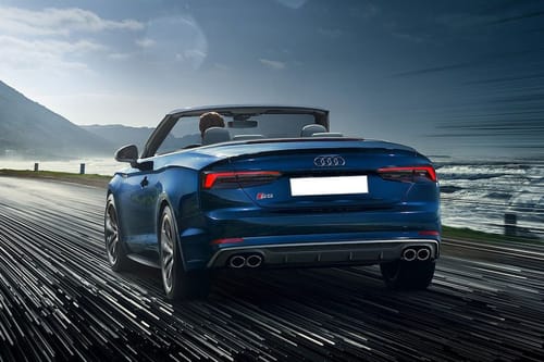 Rear Cross Side View of Audi S5 Convertible