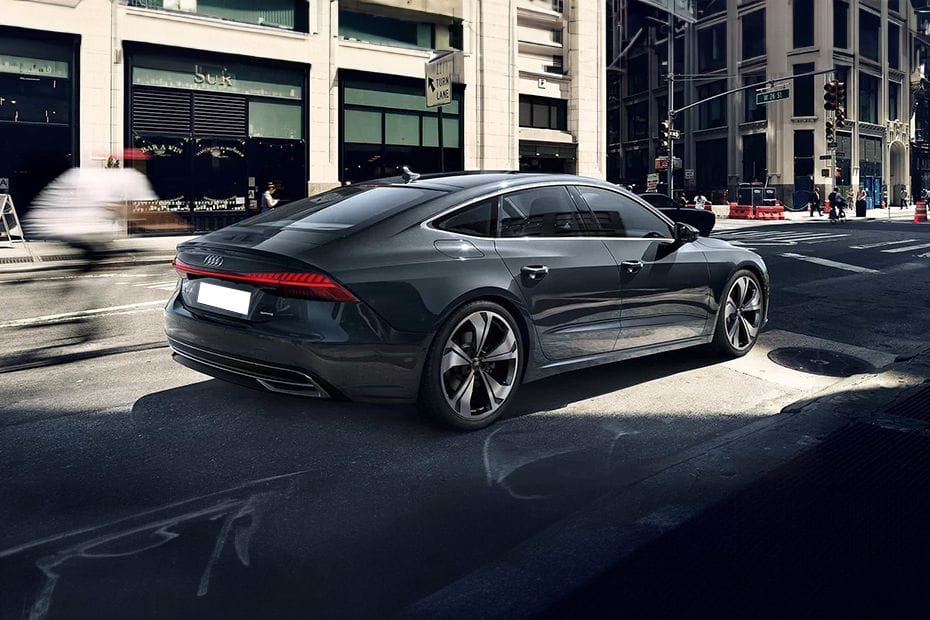 Rear Cross Side View of Audi A7 Sportback