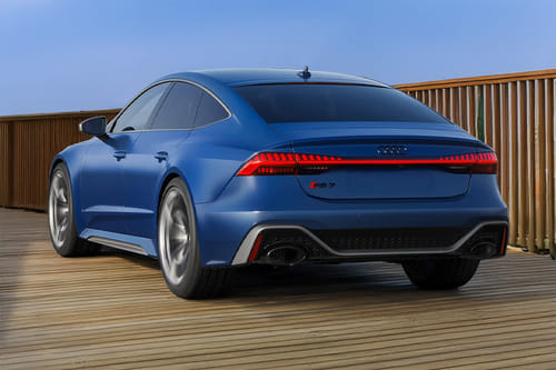 Rear Cross Side View of Audi RS7 Sportback