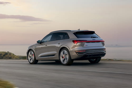Rear Cross Side View of Audi Q8 e-tron