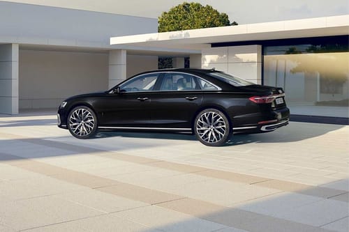 Rear Cross Side View of Audi A8