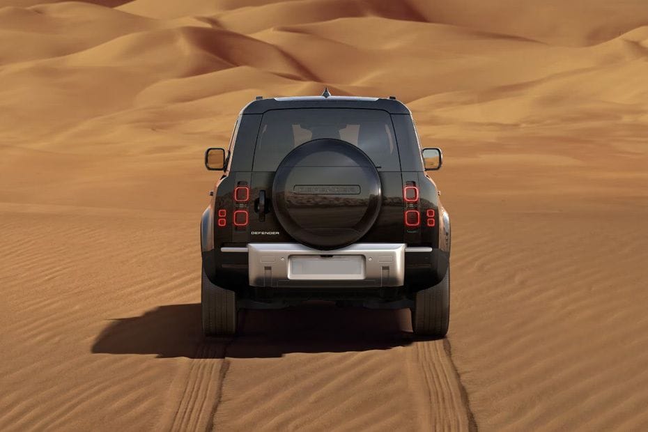 Full Rear View of Land Rover Defender
