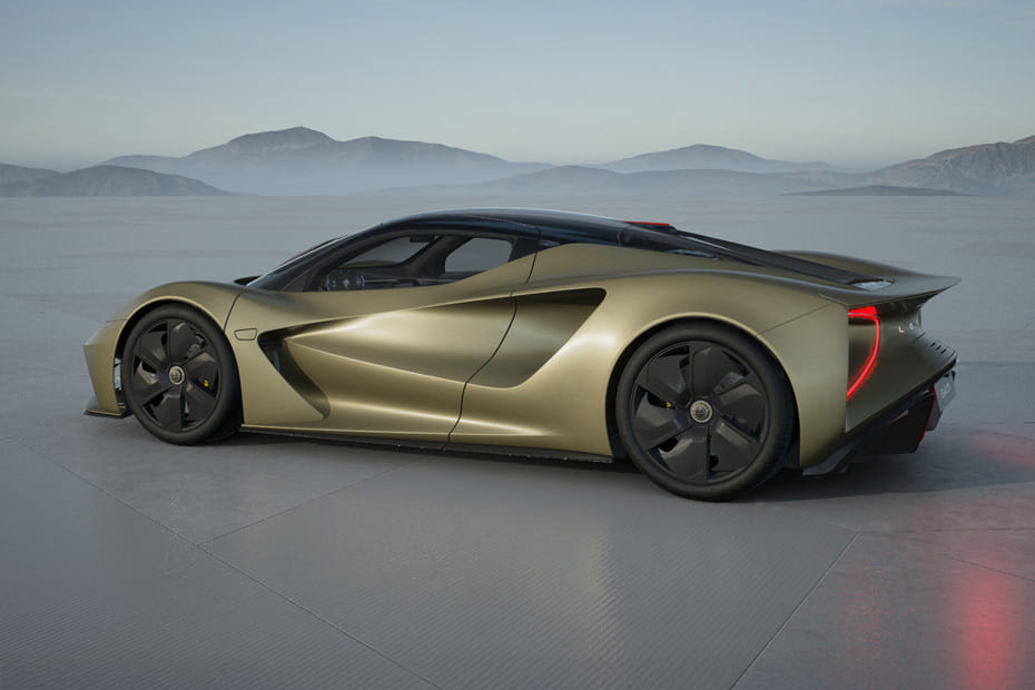 Rear Cross View of Lotus EVIJA