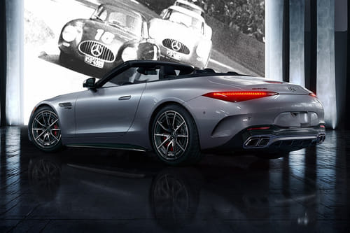 Rear Cross Side View of Mercedes-Benz AMG SL 2026 