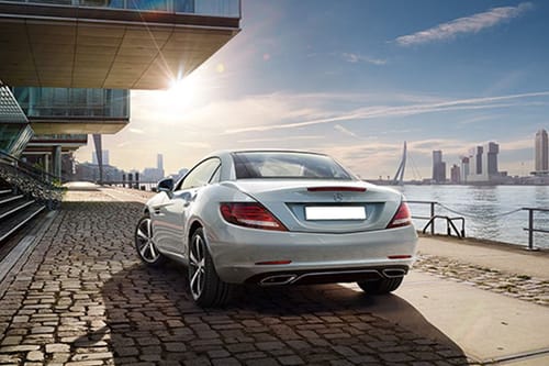 Rear Medium View of مرسيدس بنز إس إل سي-كلاس