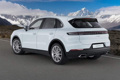 Rear Cross Side View of Porsche Cayenne