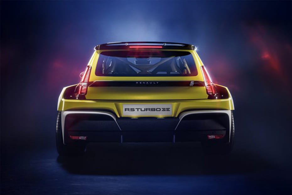 Full Rear View of رينو ٥ تيربو ٣ إي