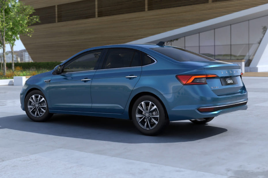 Rear Cross View of Skoda Slavia