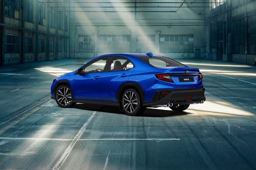 Rear Cross Side View of Subaru WRX