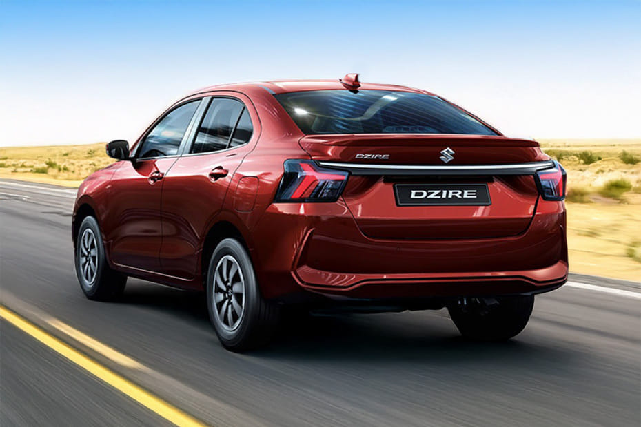 Rear Cross Side View of Suzuki Dzire