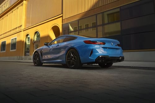 Rear Cross Side View of BMW M8