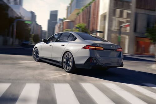 Rear Cross Side View of BMW I5