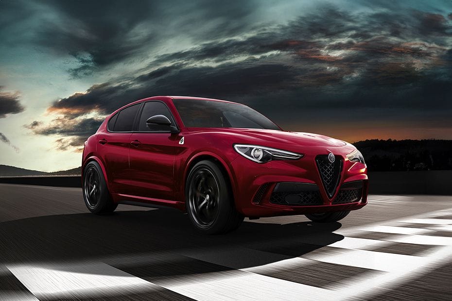 Alfa Romeo Stelvio Quadrifoglio Front Cross Side View