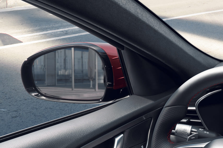 جينيسيس G70 SB Drivers Side Mirror Rear Angle