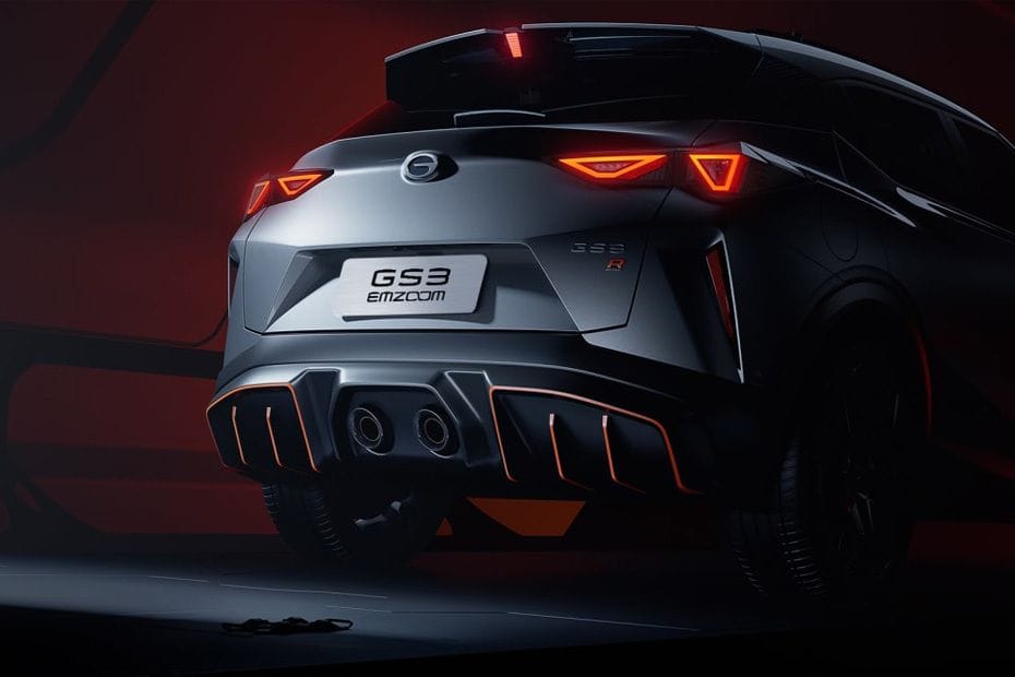 Full Rear View of GAC GS3 EMZOOM