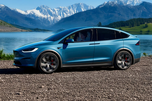 Rear Cross View of Tesla Model X