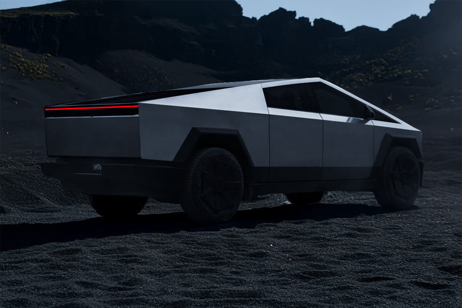 سايبرتراك Rear Medium Side View