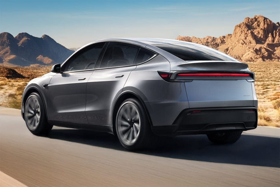Rear Cross Side View of Tesla Model Y