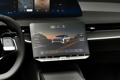 Front AC Controls of لوسيد جرافيتي