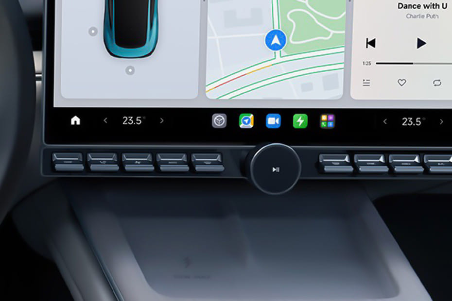 Front AC Controls of Xiaomi SU7