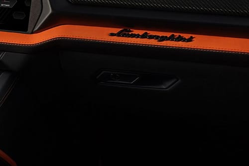 door handle interior of Lamborghini Urus