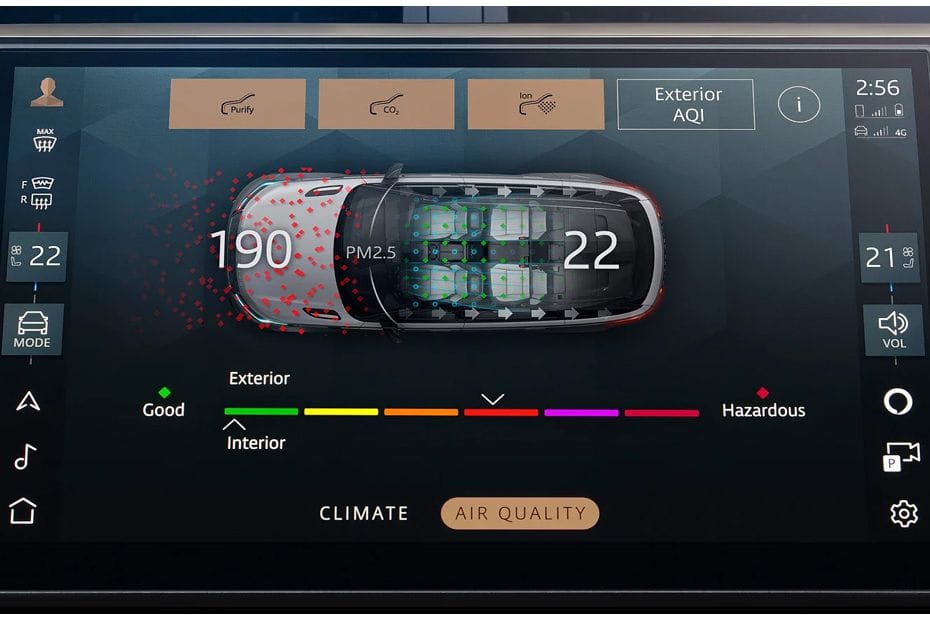 Range Rover Velar touch screen