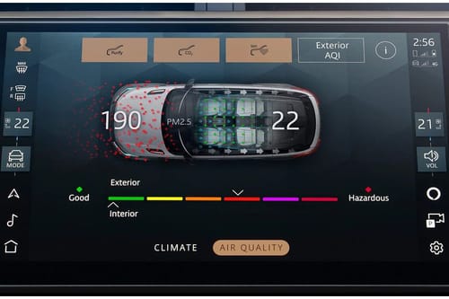 Range Rover Velar touch screen