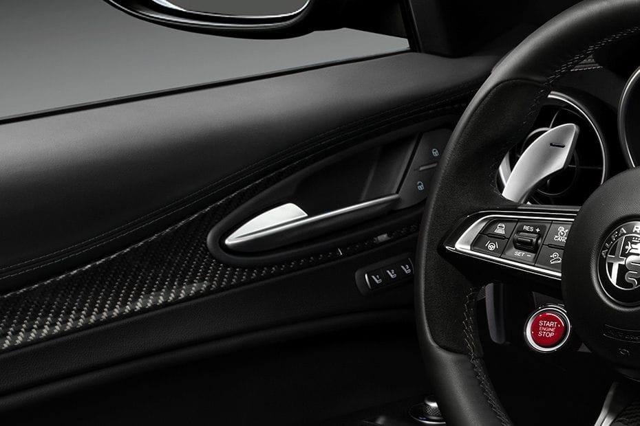 door handle interior of Alfa Romeo Stelvio Quadrifoglio