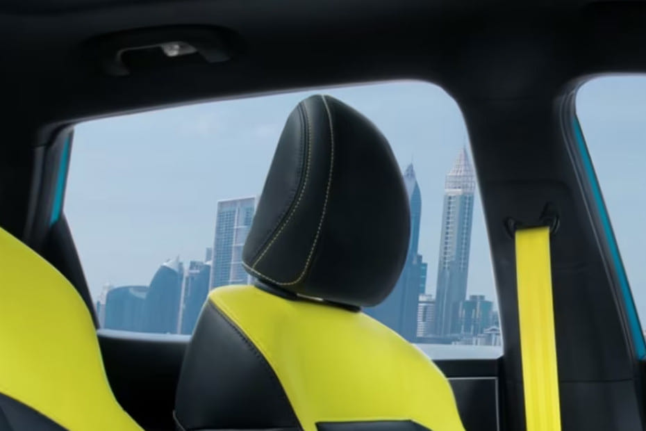 One Front Seat Headrest