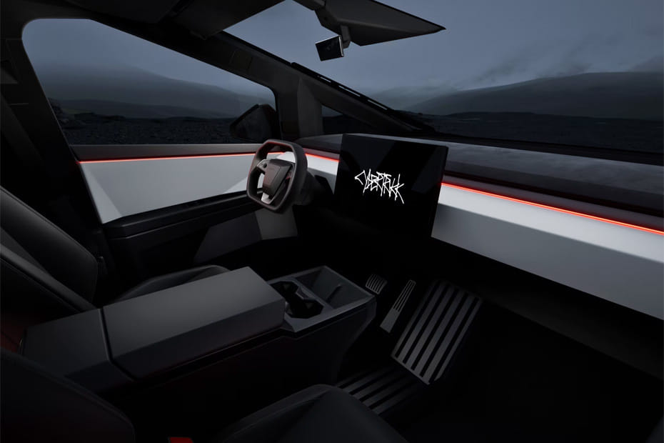 Dashboard View of سايبرتراك